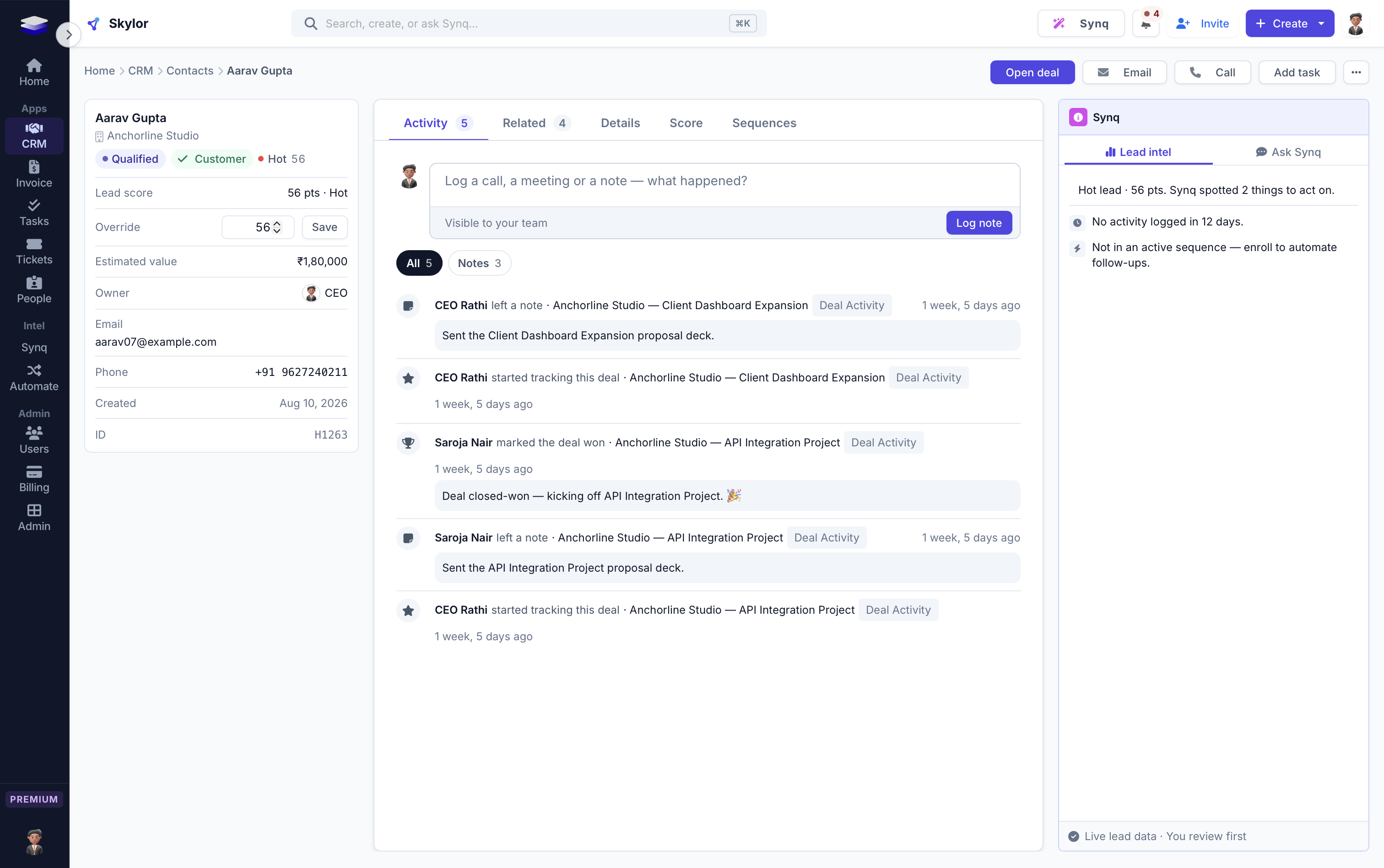 The AI sits beside the record, not in a chat window